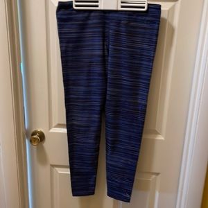 Navy striped leggings L.L.Bean